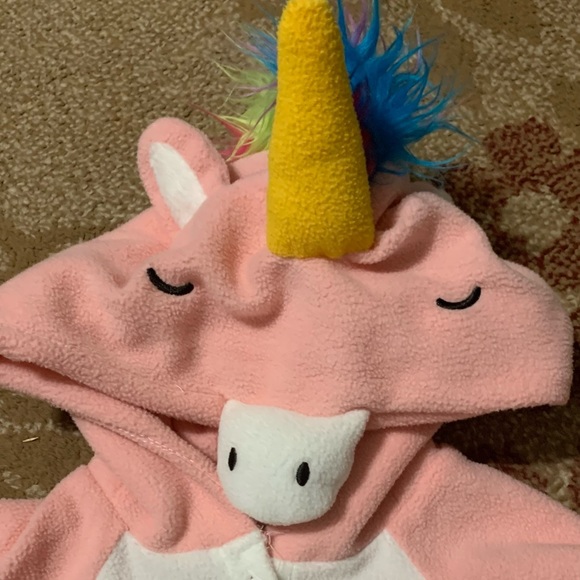 Children’s pink unicorn onesie costume - Picture 3 of 6